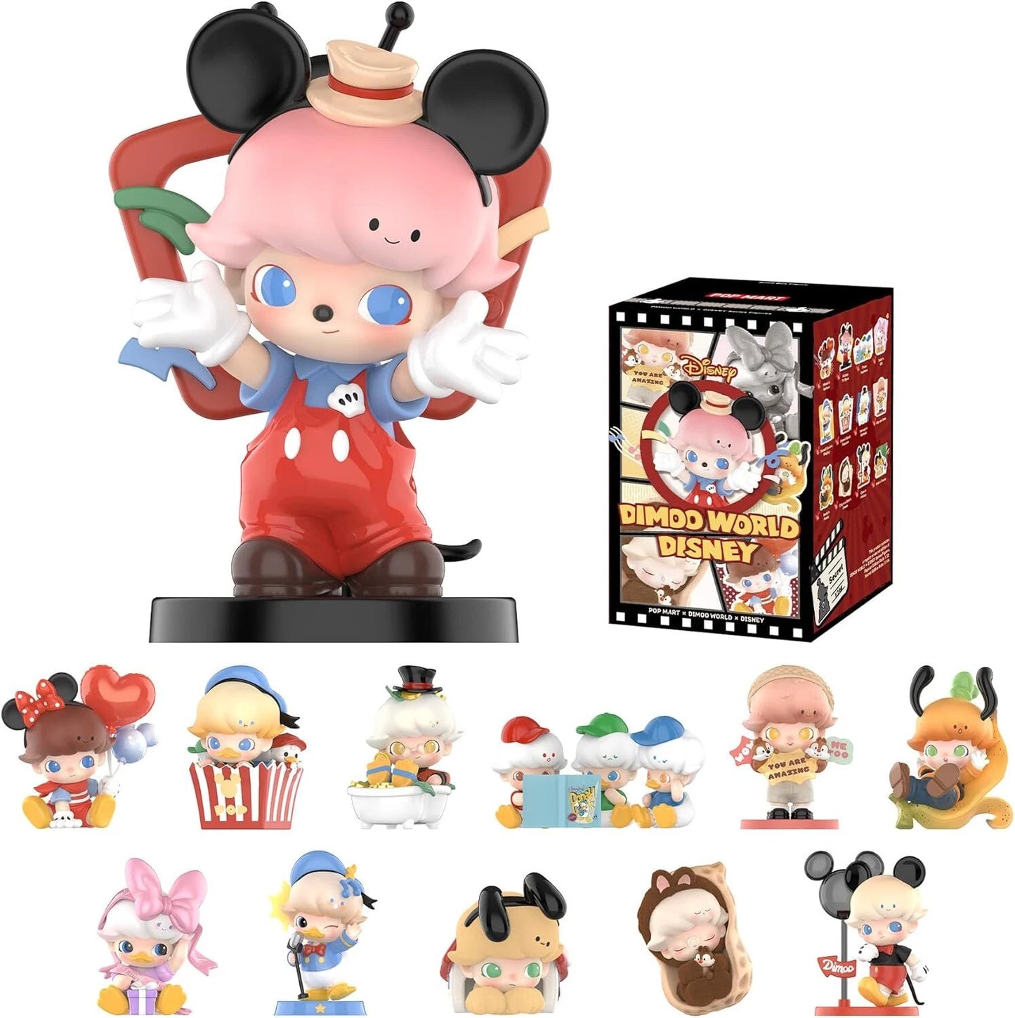 POP MART DIMOO World × Disney Series Figures, 1 single Blind Box Figures, Random