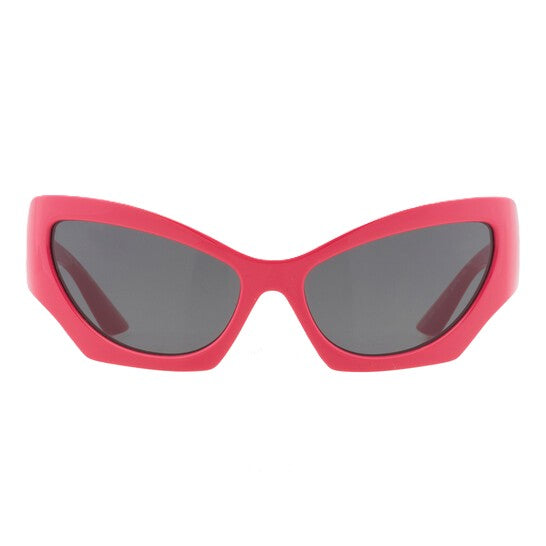 Versace Dark Grey Cat Eye Ladies Sunglasses Authentic Pink